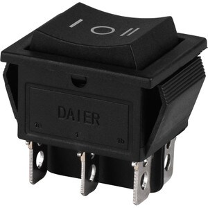DPDT 3 Position Momentary Rocker Switch 20A 125 VAC with Center Off